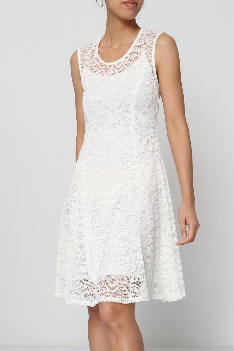 Short dresses Women White REVD'ELLE 10376-AURA #c Efashion Paris