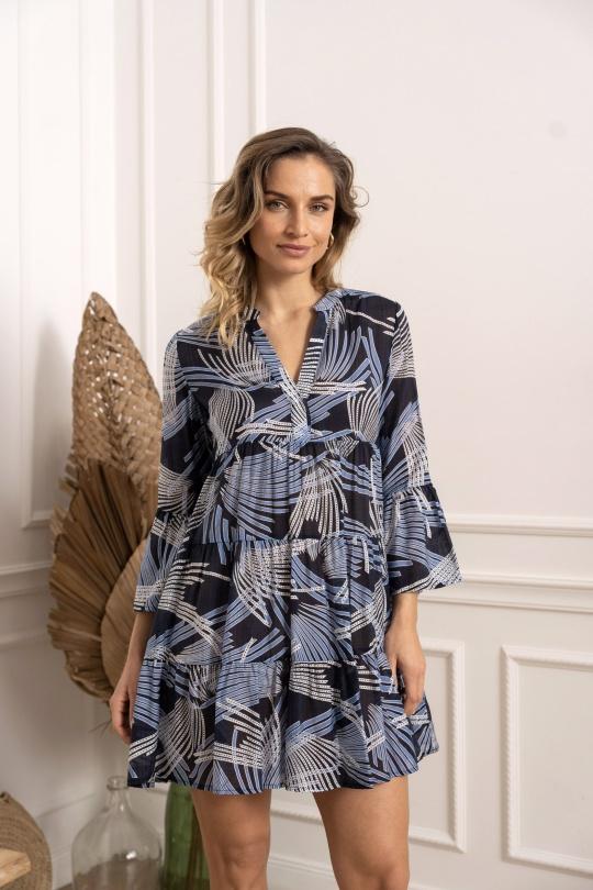 Robes courtes Femme Bleu indigo Choklate CK08110-2 Efashion Paris