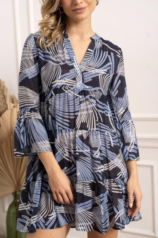 Robes courtes Femme Bleu indigo Choklate CK08110-2 Efashion Paris