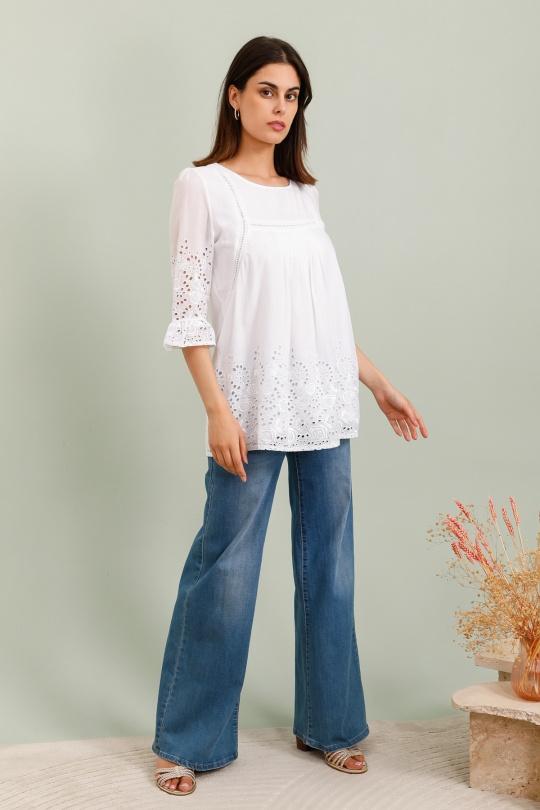 Blouses Women White Choklate 29676 Efashion Paris