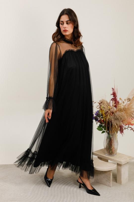 Vestidos largos Mujer Black Choklate 81066 Efashion Paris
