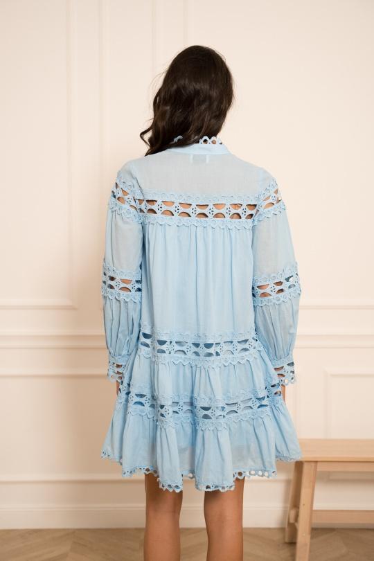 Robes courtes Femme Bleu ciel Choklate 81033 Efashion Paris