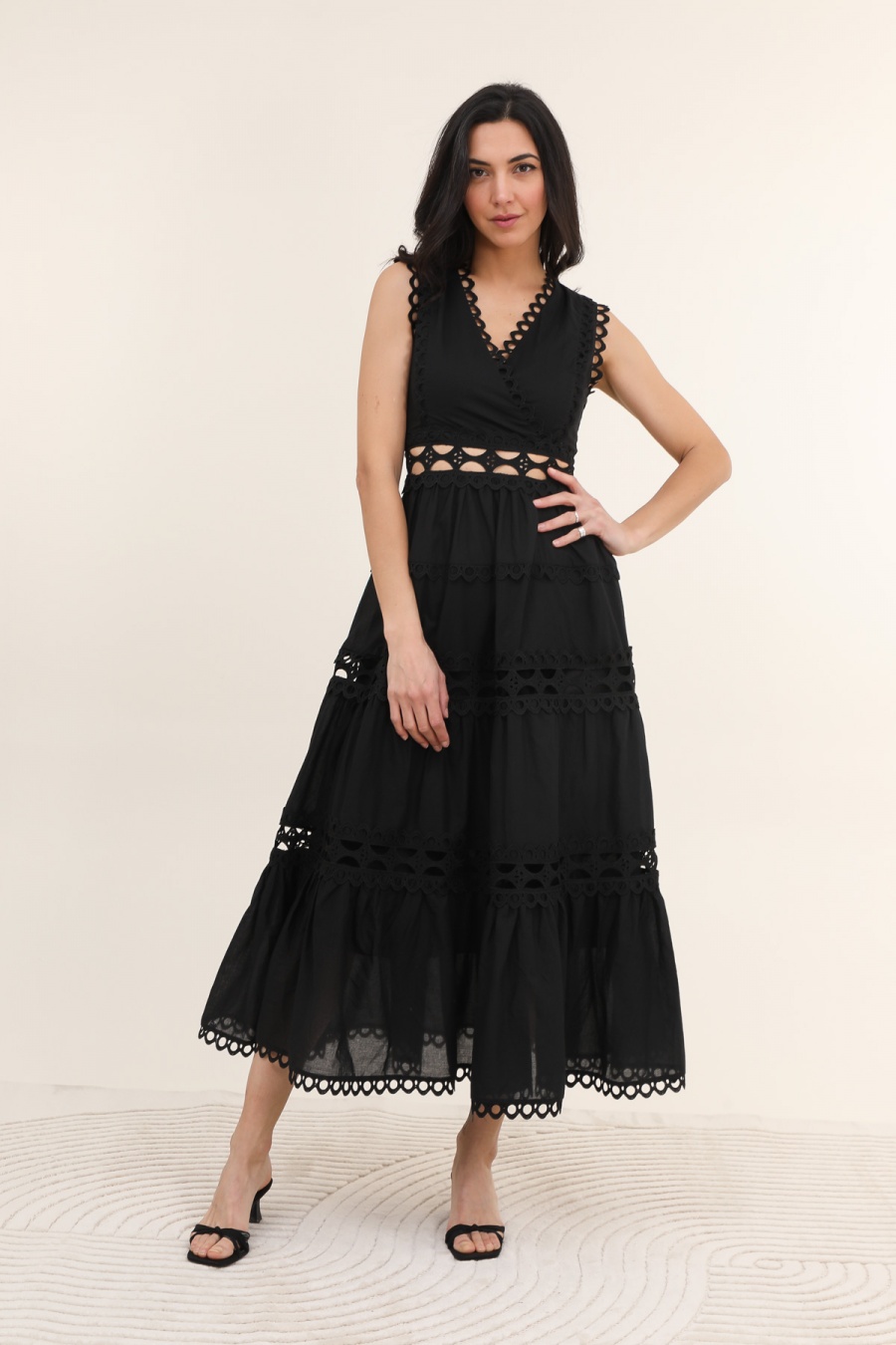 Robes longues Femme Noir Choklate 80983-3 #c Efashion Paris