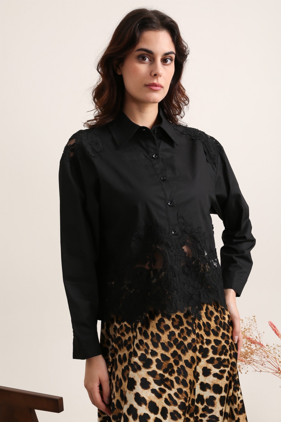 Chemises Femme Noir Choklate CK08340 #c Efashion Paris