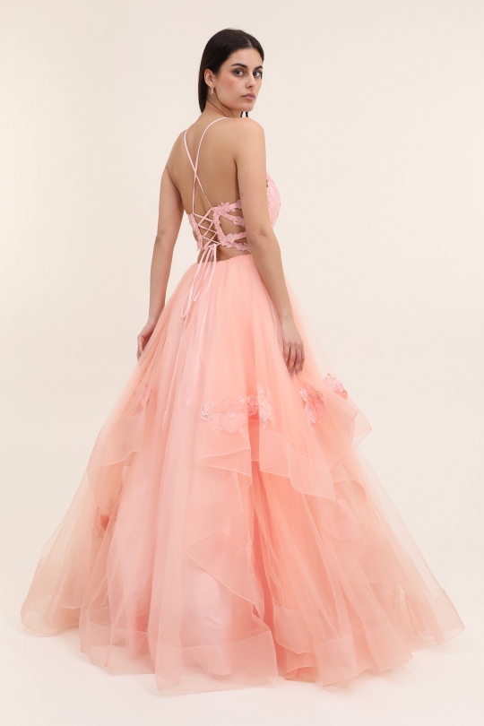 Robes de soirée Femme Rose FP&Co. 856002 Efashion Paris