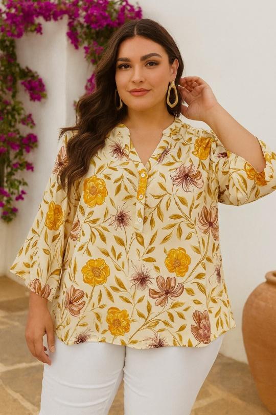 Chemises & blouses Femme Jaune WORLD FASHION F612 Efashion Paris