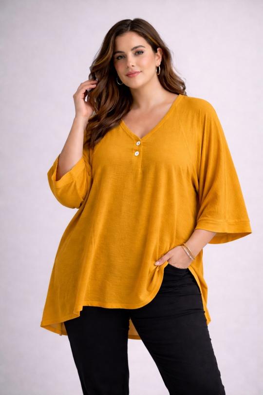 Tops Femme Moutarde WORLD FASHION F529 Efashion Paris