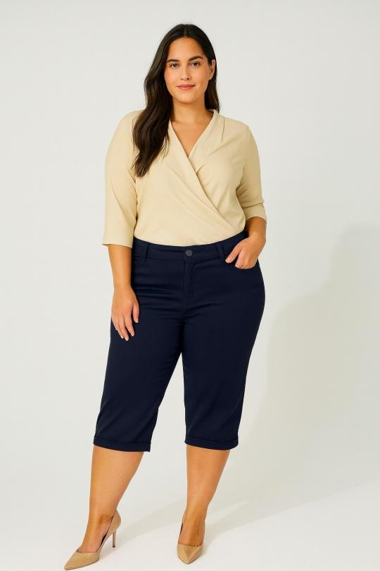 Pantacourts Femme Bleu marine WORLD FASHION L2001 Efashion Paris