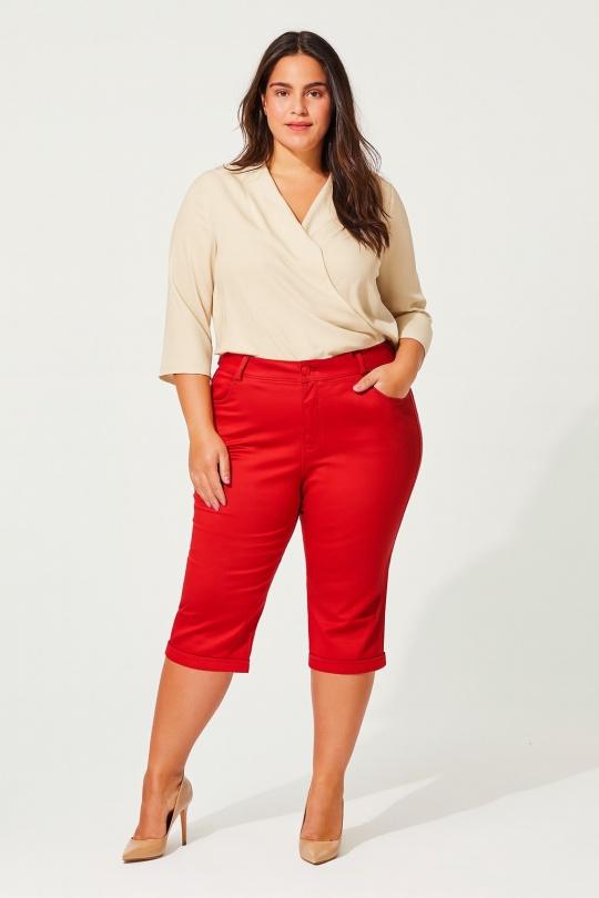 Pantacourts Femme Rouge WORLD FASHION L2001 Efashion Paris