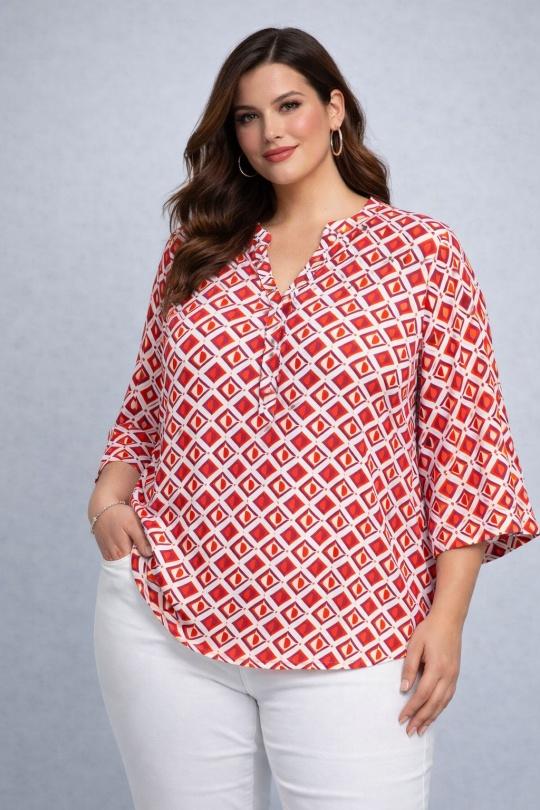 Chemises & blouses Femme Rouge WORLD FASHION F165 - 2 Efashion Paris