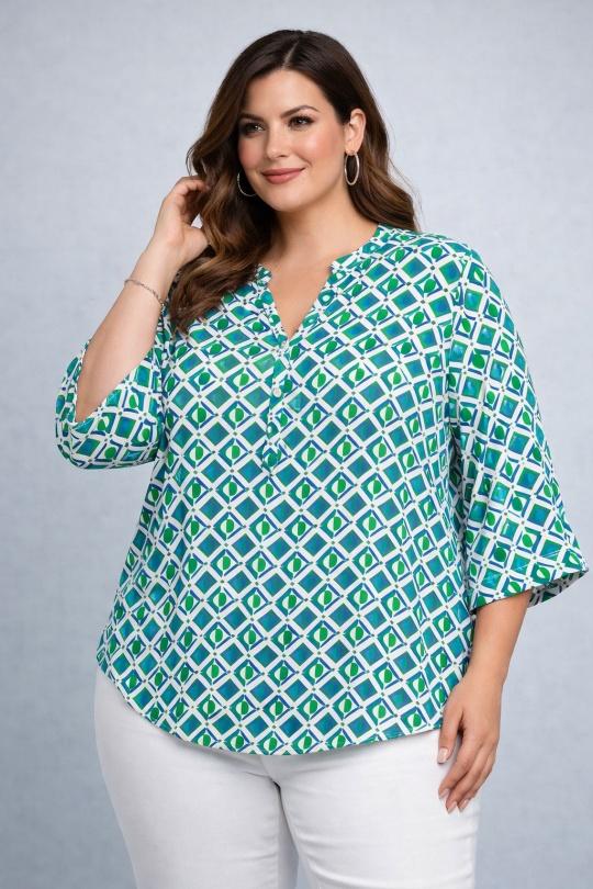 Chemises & blouses Femme Vert WORLD FASHION F165 - 3 Efashion Paris