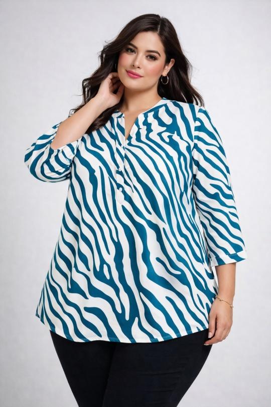 Tuniques Femme Turquoise WORLD FASHION F211 - 3 Efashion Paris