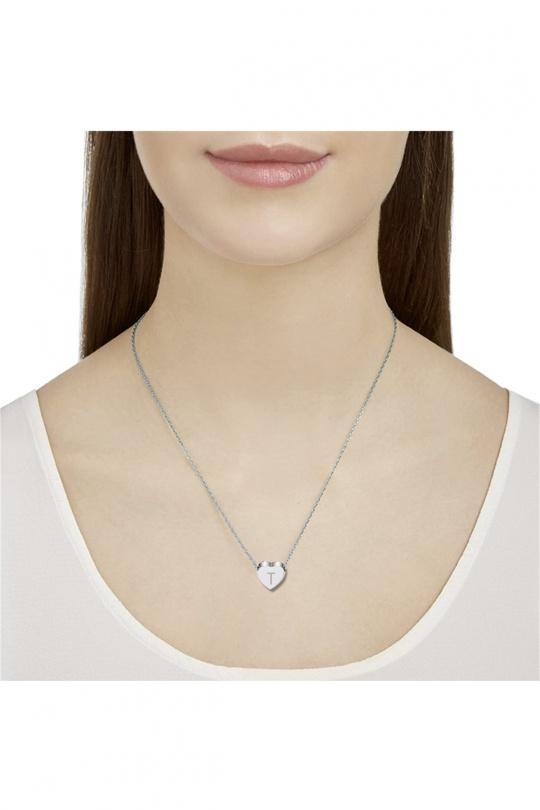 Colliers Accessoires Argent CERAMIK COLLIER LETTRE T Efashion Paris