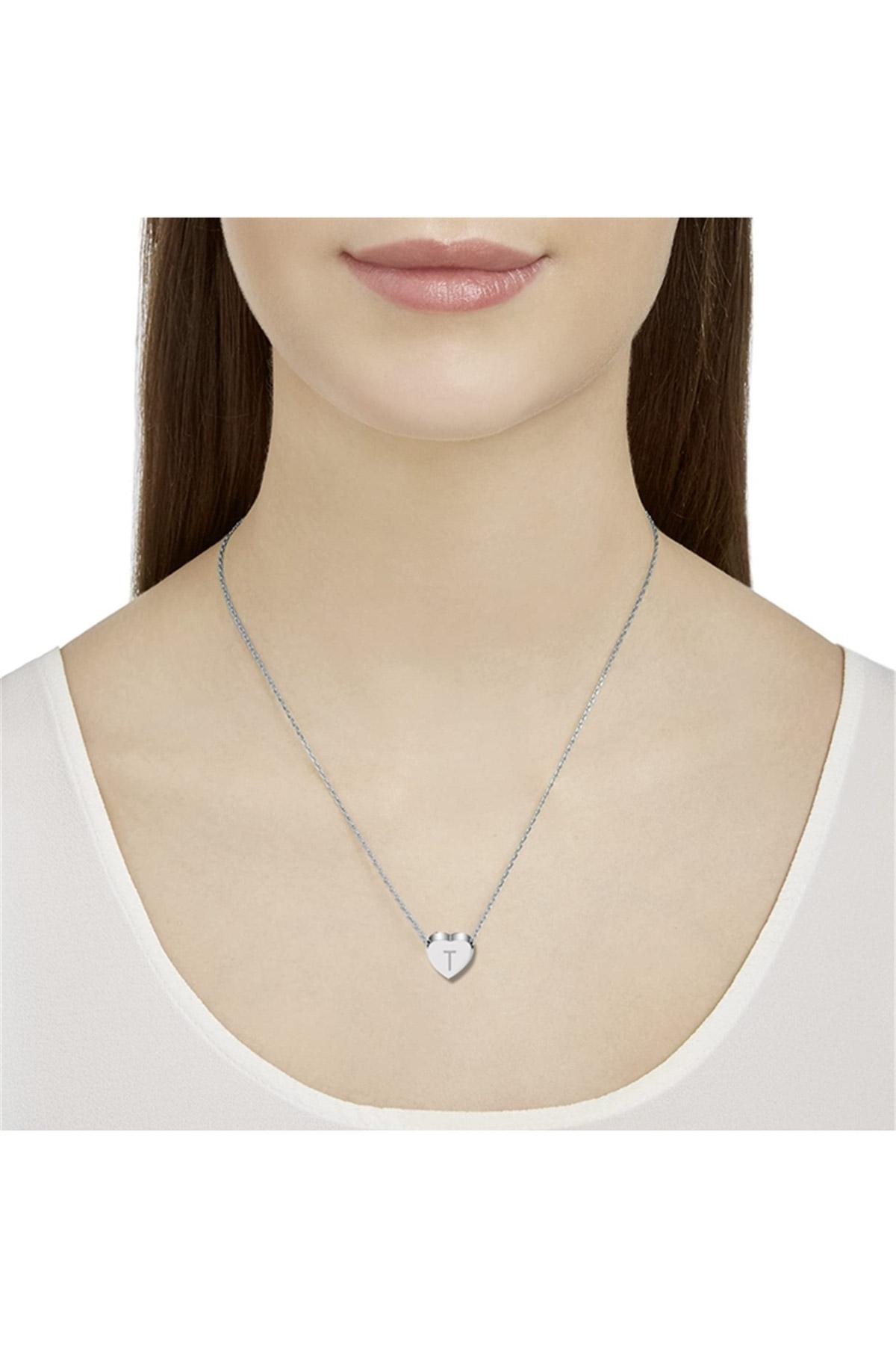 Colliers Accessoires Argent CERAMIK COLLIER LETTRE T #c Efashion Paris