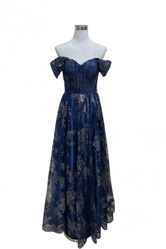 Robes de soirée Femme Bleu marine Les Voiliers 1870 Efashion Paris