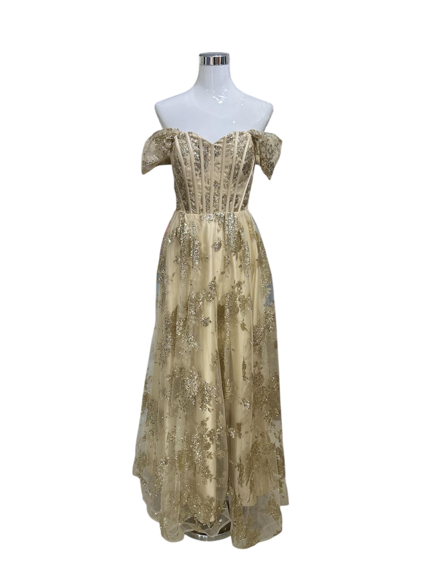 Robes de soirée Femme Or Les Voiliers 1870 #c Efashion Paris