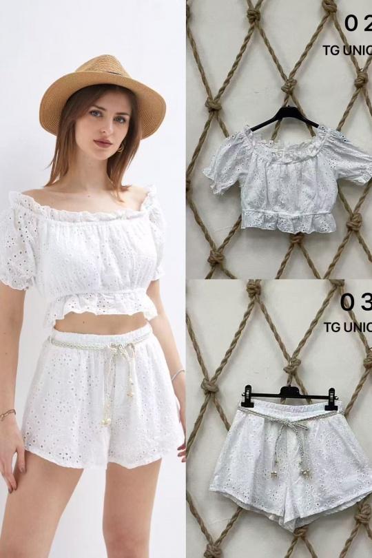Ensembles Femme Blanc PROMISE 0201 Efashion Paris