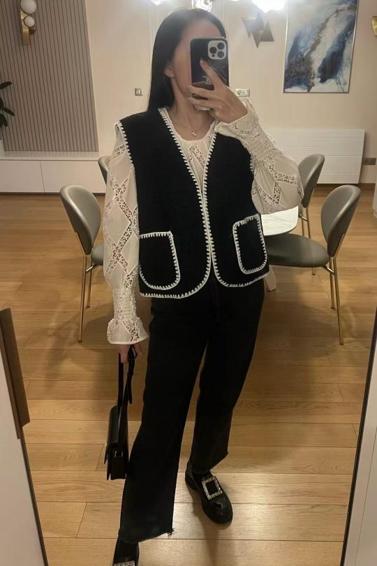 Cardigan Donna Black PROMISE 0269 Efashion Paris