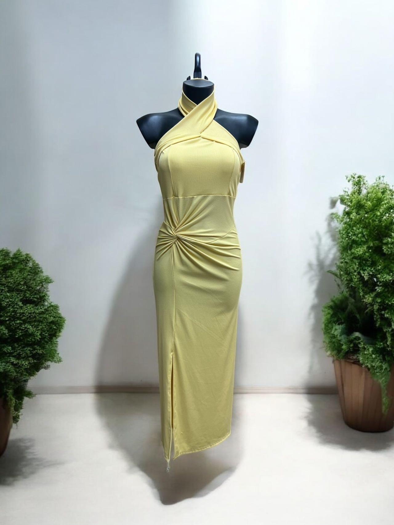 Robes longues Femme Jaune PROMISE 20949 #c Efashion Paris