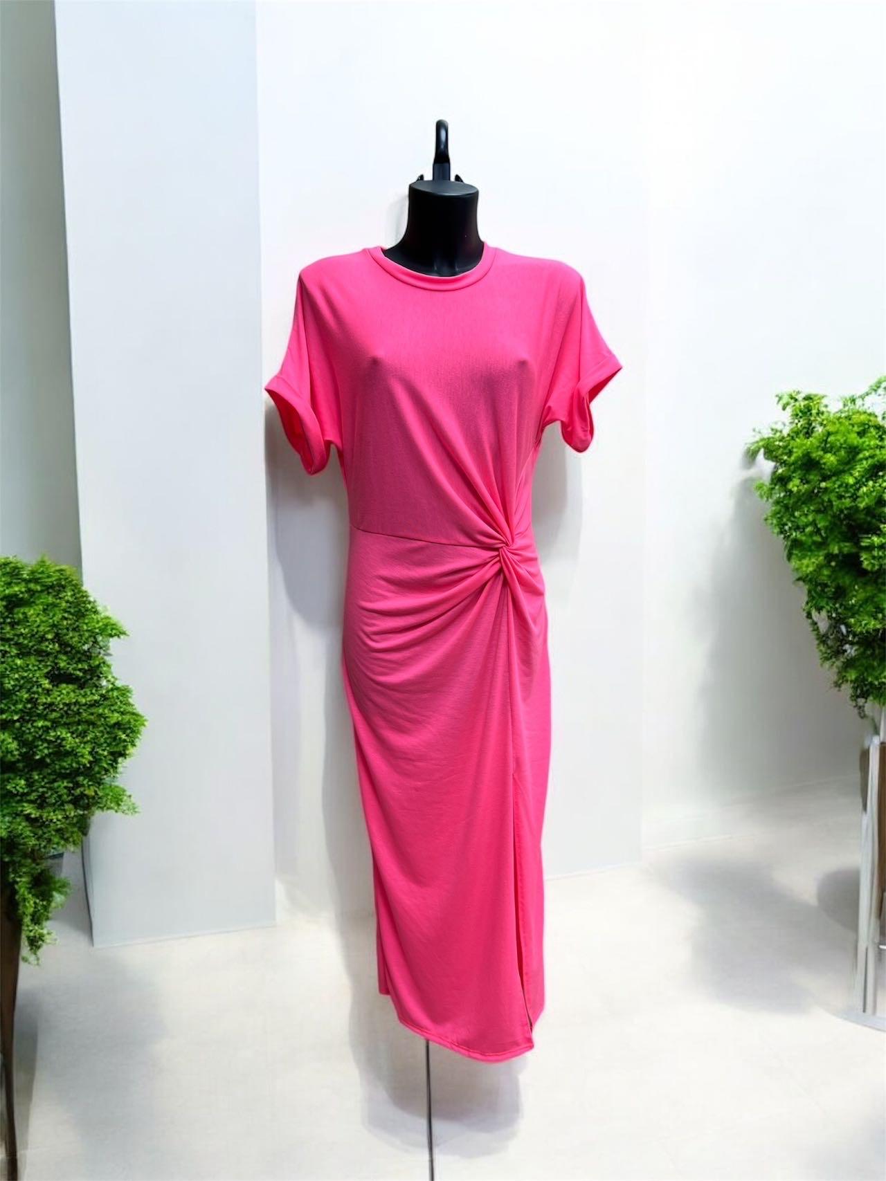 Abiti maxi Donna Fuschia fluo PROMISE 2751 #c Efashion Paris