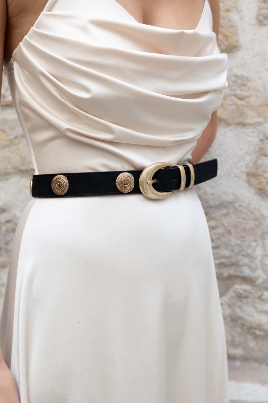 Cinture Accessori Black BEST ANGEL SA4008 Efashion Paris