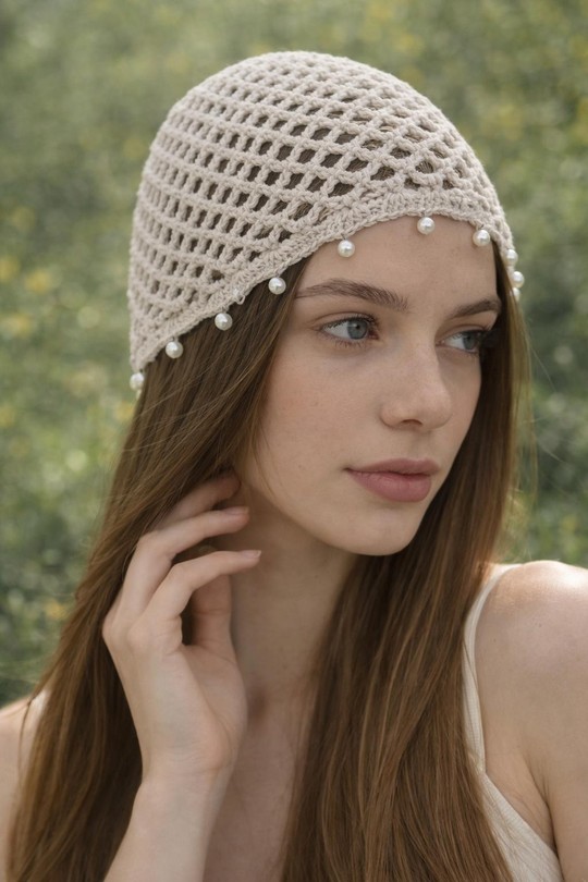 Beanies Accessories Beige BEST ANGEL MZ1012 Efashion Paris