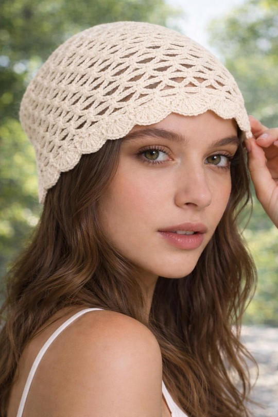 Beanies Accessories Beige BEST ANGEL MZ1014 Efashion Paris