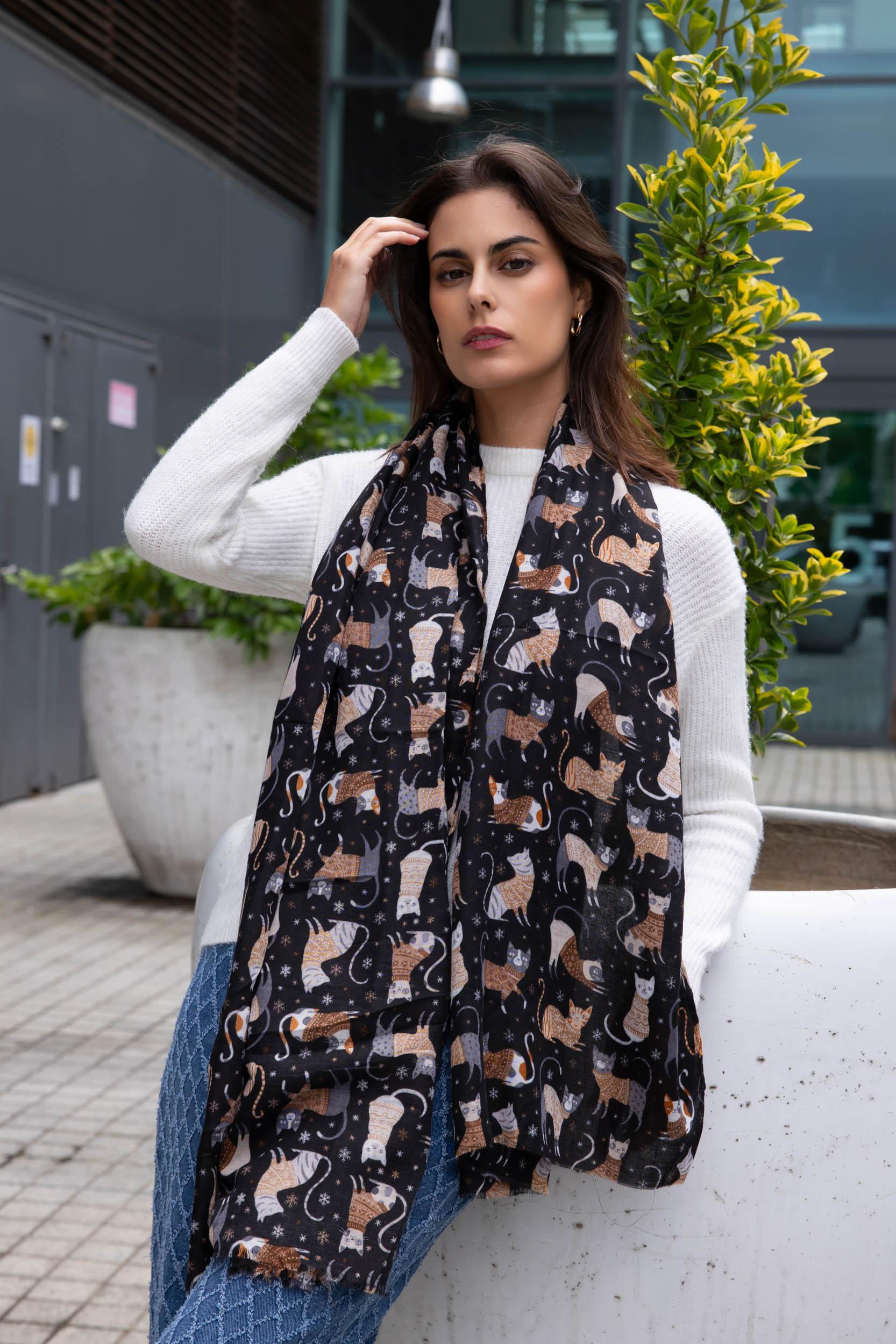 Écharpes Accessoires Noir BEST ANGEL BA2608 #c Efashion Paris