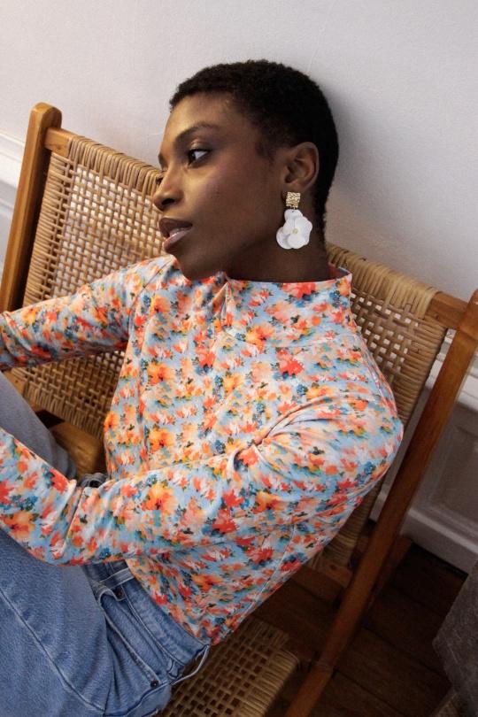 T-shirts Femme Fleur NATHAEL PARIS AH25B2652-2 Efashion Paris