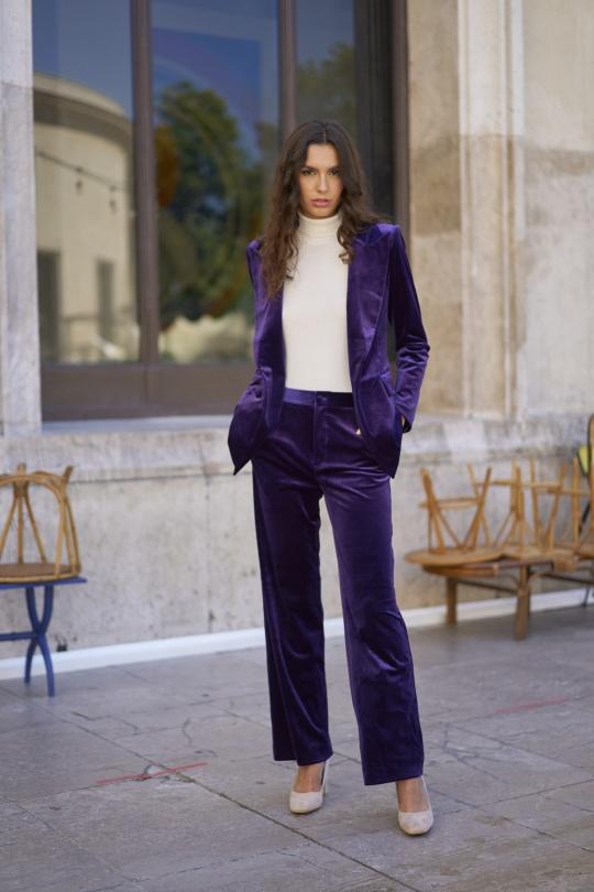 Vestes  Femme Violet ATTENTIF V2228 Efashion Paris