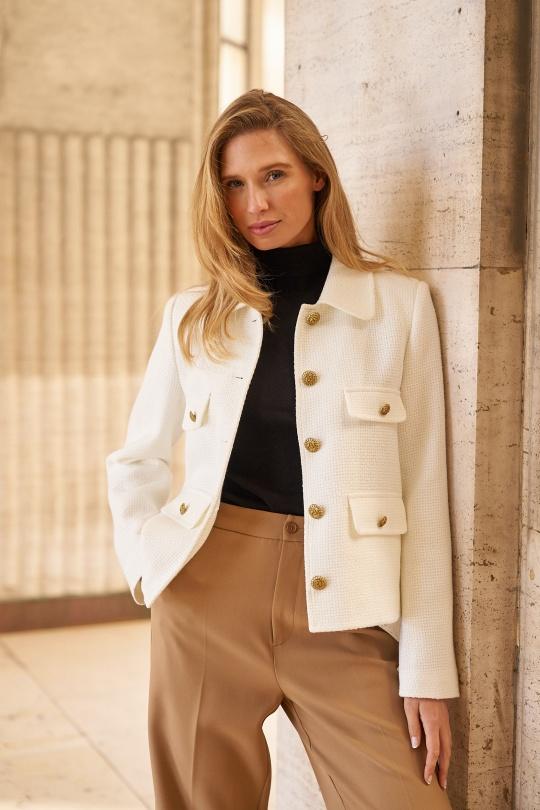 Chaquetas Mujer White ATTENTIF V2327 Efashion Paris