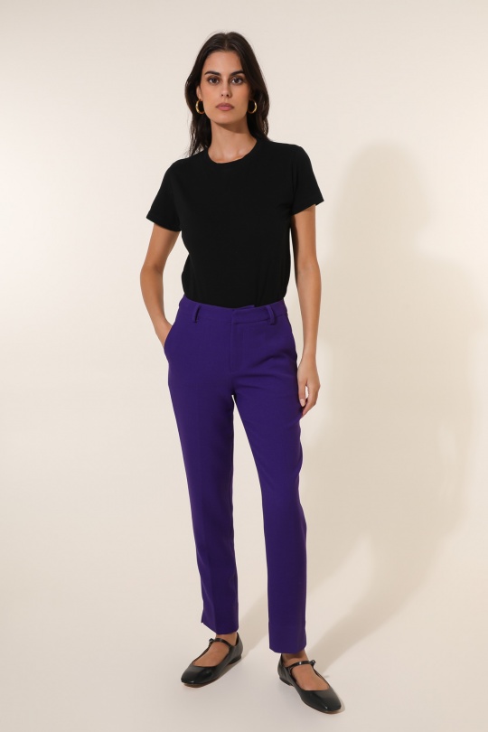 Trousers Women Purple ATTENTIF P2317 Efashion Paris