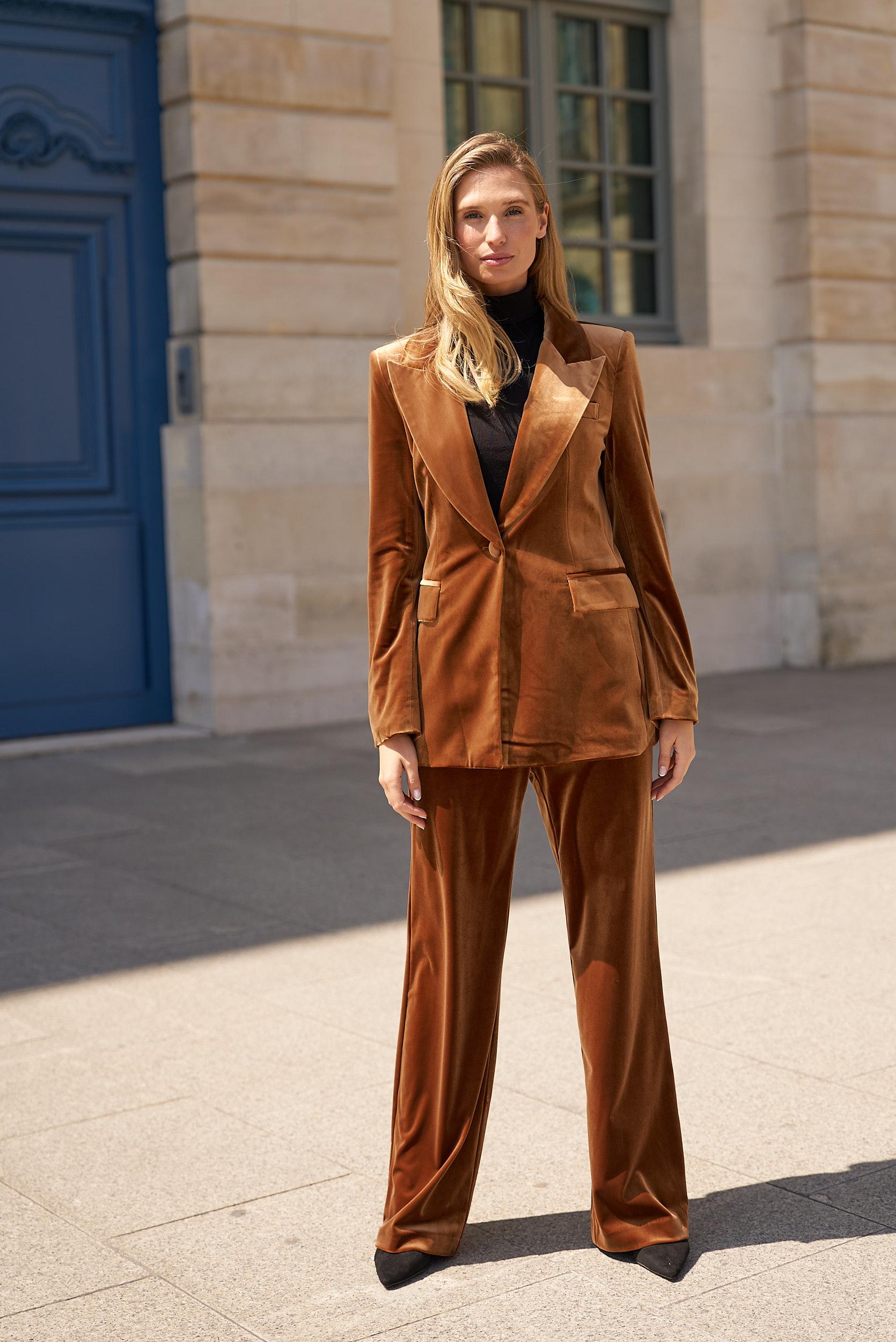 Vestes  Femme Camel ATTENTIF V2228 #c Efashion Paris
