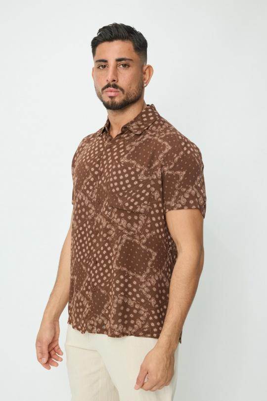 Shirts Men Brown FRILIVIN BM1791-9 Efashion Paris