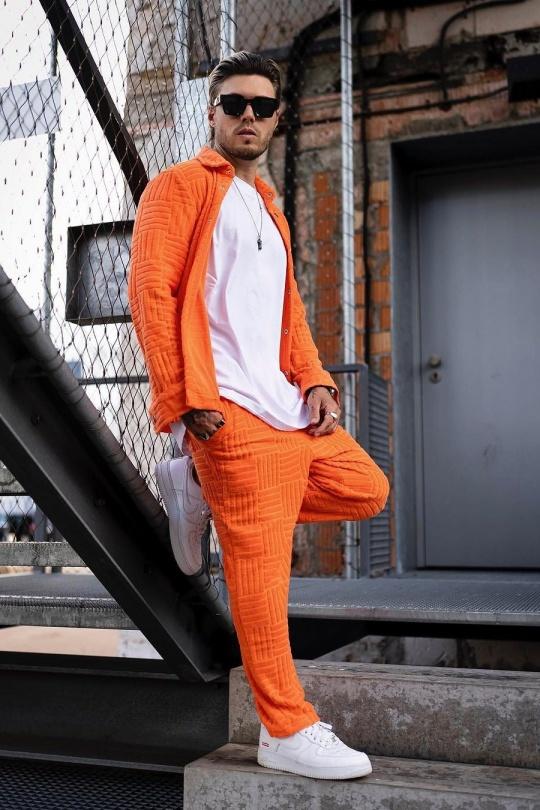 Ensemble pantalon Homme Orange FRILIVIN BM1767 Efashion Paris