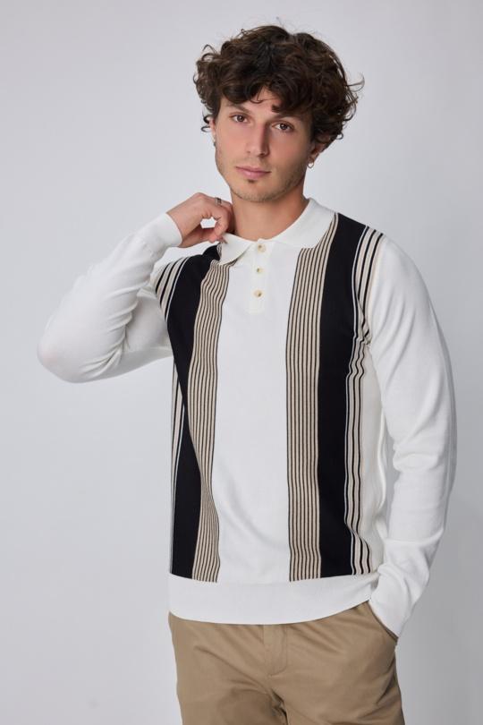 Jumpers Men White FRILIVIN M656-15 Efashion Paris