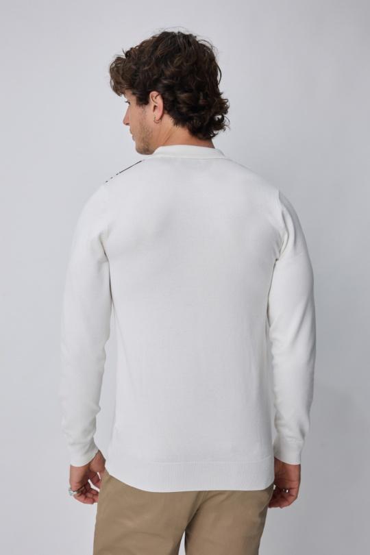 Jumpers Men White FRILIVIN M656-15 Efashion Paris