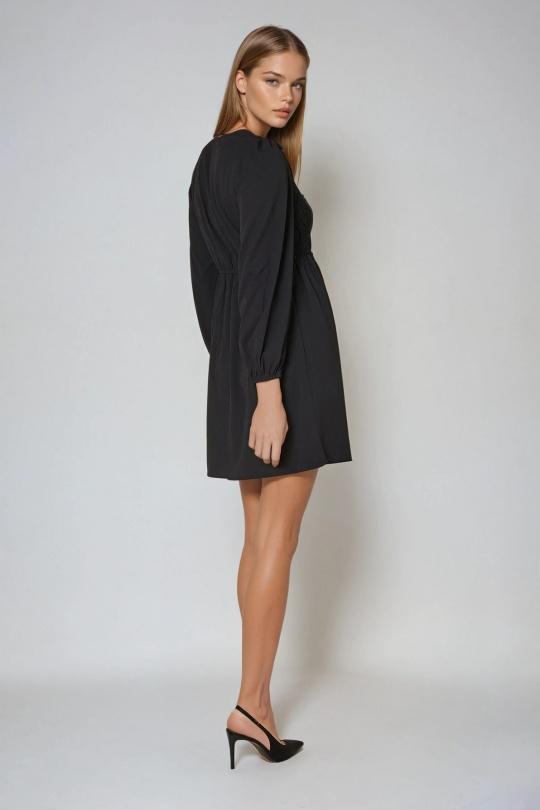 Vestidos cortos Mujer Black COPPEROSE PS8875 Efashion Paris