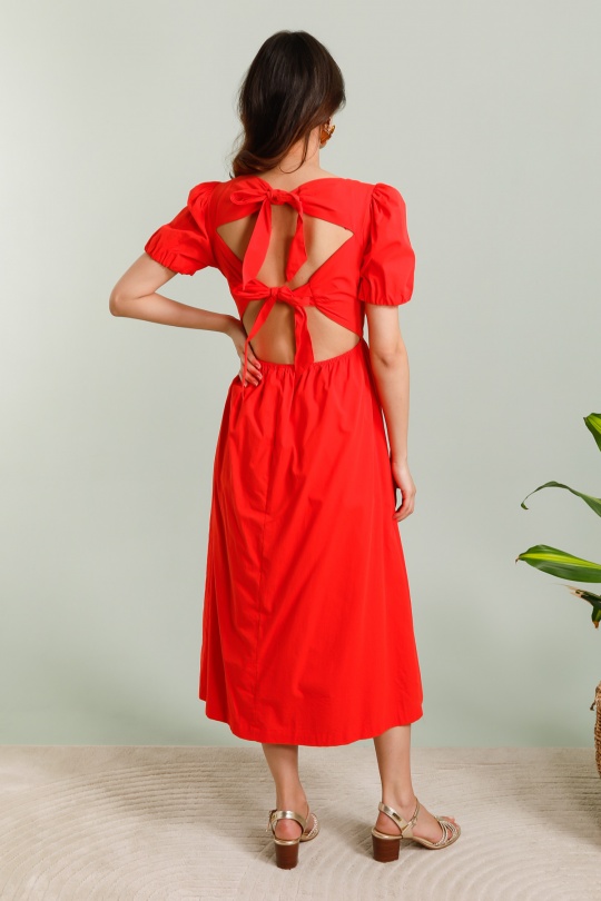 Robes longues Femme Rouge COPPEROSE PS9265S Efashion Paris