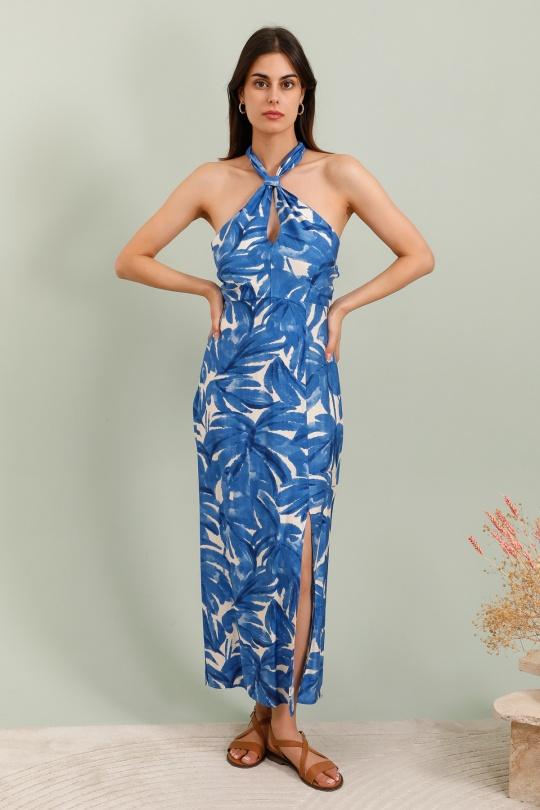 Maxi dresses Women Blue COPPEROSE PS9015 Efashion Paris