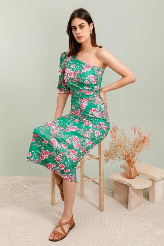 Midi dresses Women Green COPPEROSE 8547 Efashion Paris