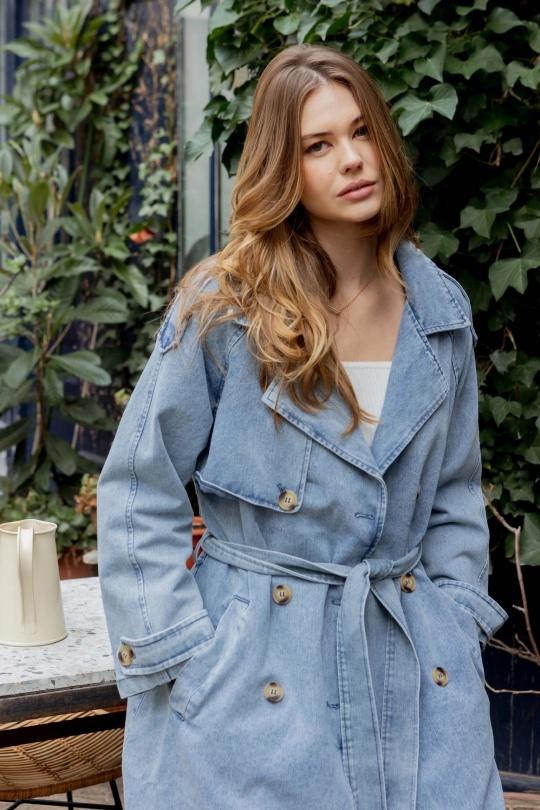 Trenchs Femme Bleu COPPEROSE OX9073 Efashion Paris
