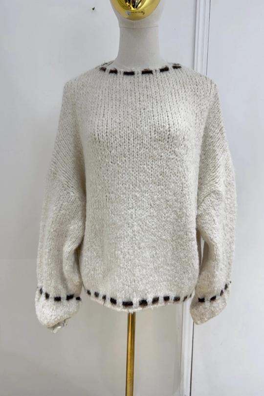 Pulls Femme Beige COPPEROSE H-25319 Efashion Paris