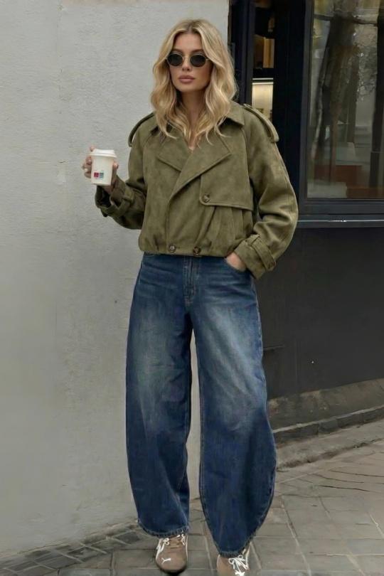 Vestes  Femme Kaki COPPEROSE CV2210 Efashion Paris