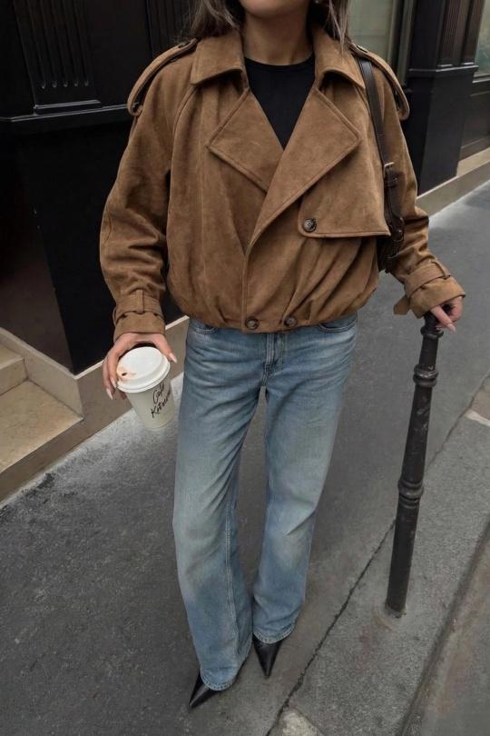 Vestes  Femme Kaki COPPEROSE CV2210 Efashion Paris