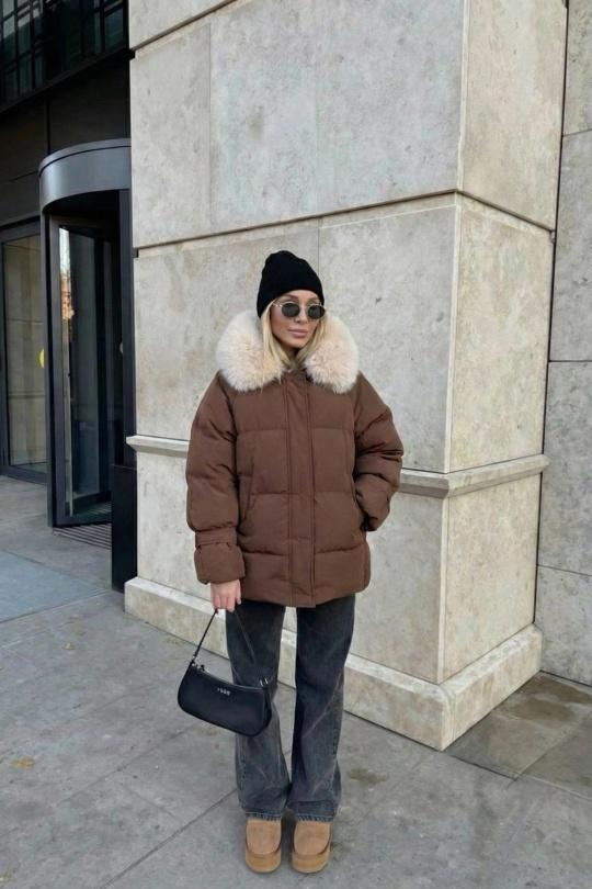 Doudounes Femme Noir COPPEROSE AD6110 Efashion Paris