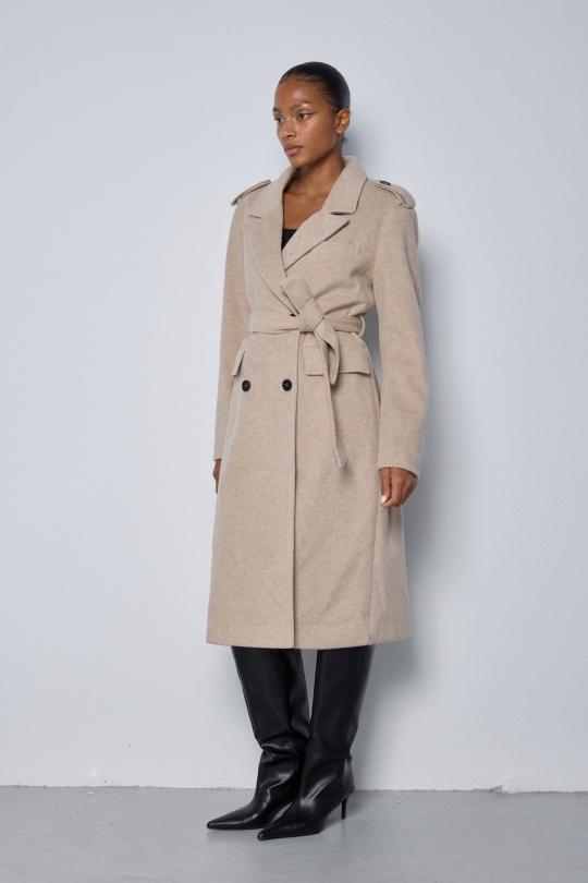 Manteaux Femme Beige COPPEROSE HK3017 Efashion Paris