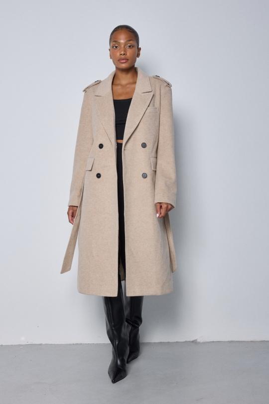 Manteaux Femme Beige COPPEROSE HK3017 Efashion Paris