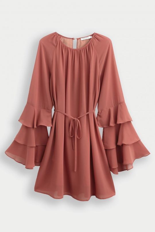 Robes courtes Femme Rouille COPPEROSE PS9359 Efashion Paris