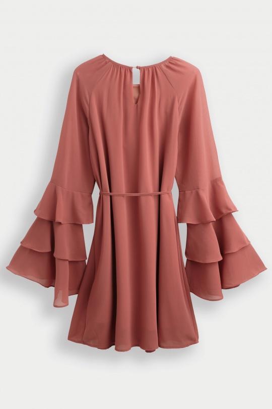 Robes courtes Femme Rouille COPPEROSE PS9359 Efashion Paris